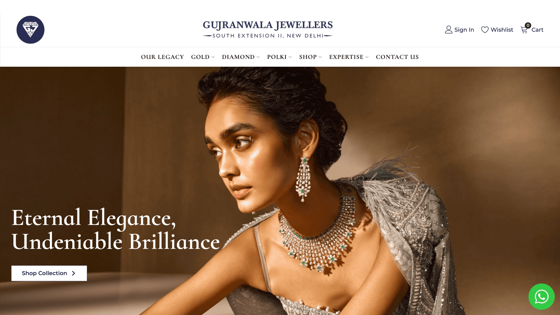 Gujranwala Jewellers — E-Commerce Website for a 75-Year-Old Jewellery Heritage Brand Hero