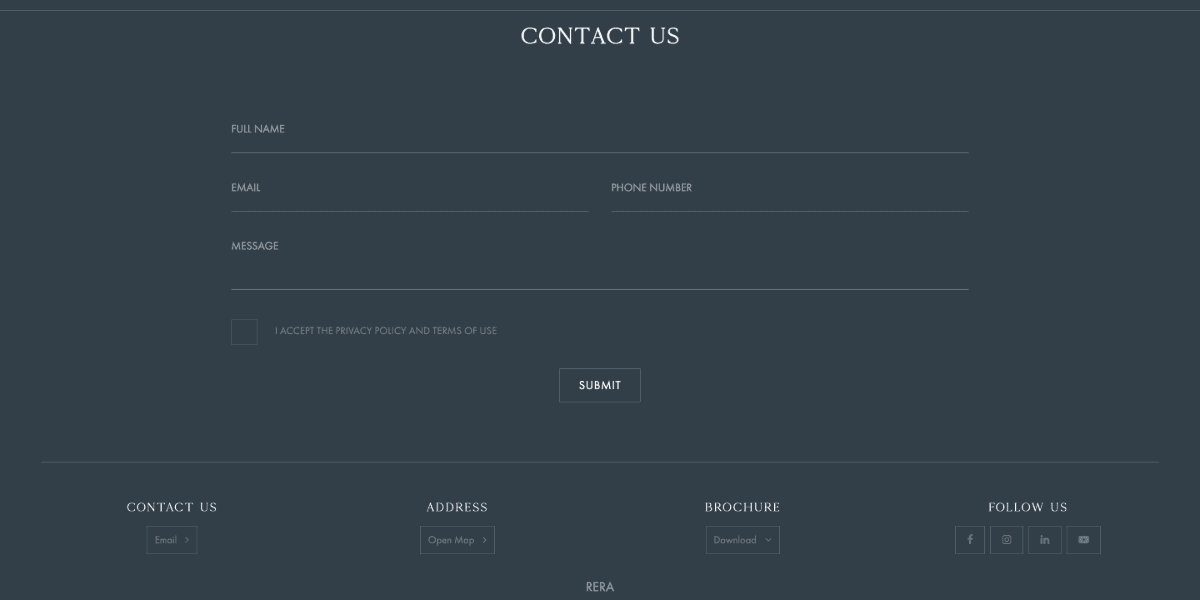Krisumi Corporate Website for India's First Indo-Japanese Luxury Real Estate JV Contact Form
