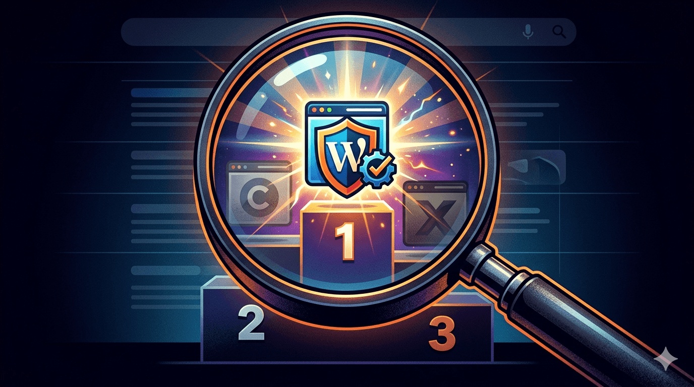 Hand holding a smartphone displaying a local map with three business listings showing star ratings and location pins, representing local SEO map pack results