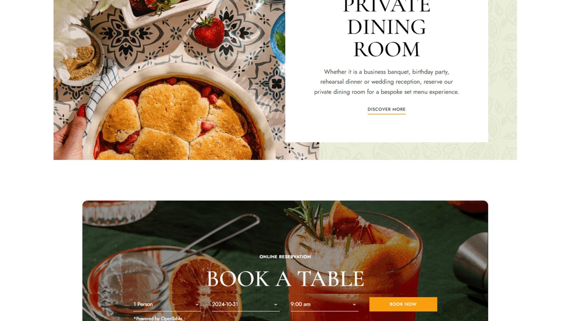 Patio Time Café: Website with Menu, Table Booking & Customer Feedback — Screenshot 6