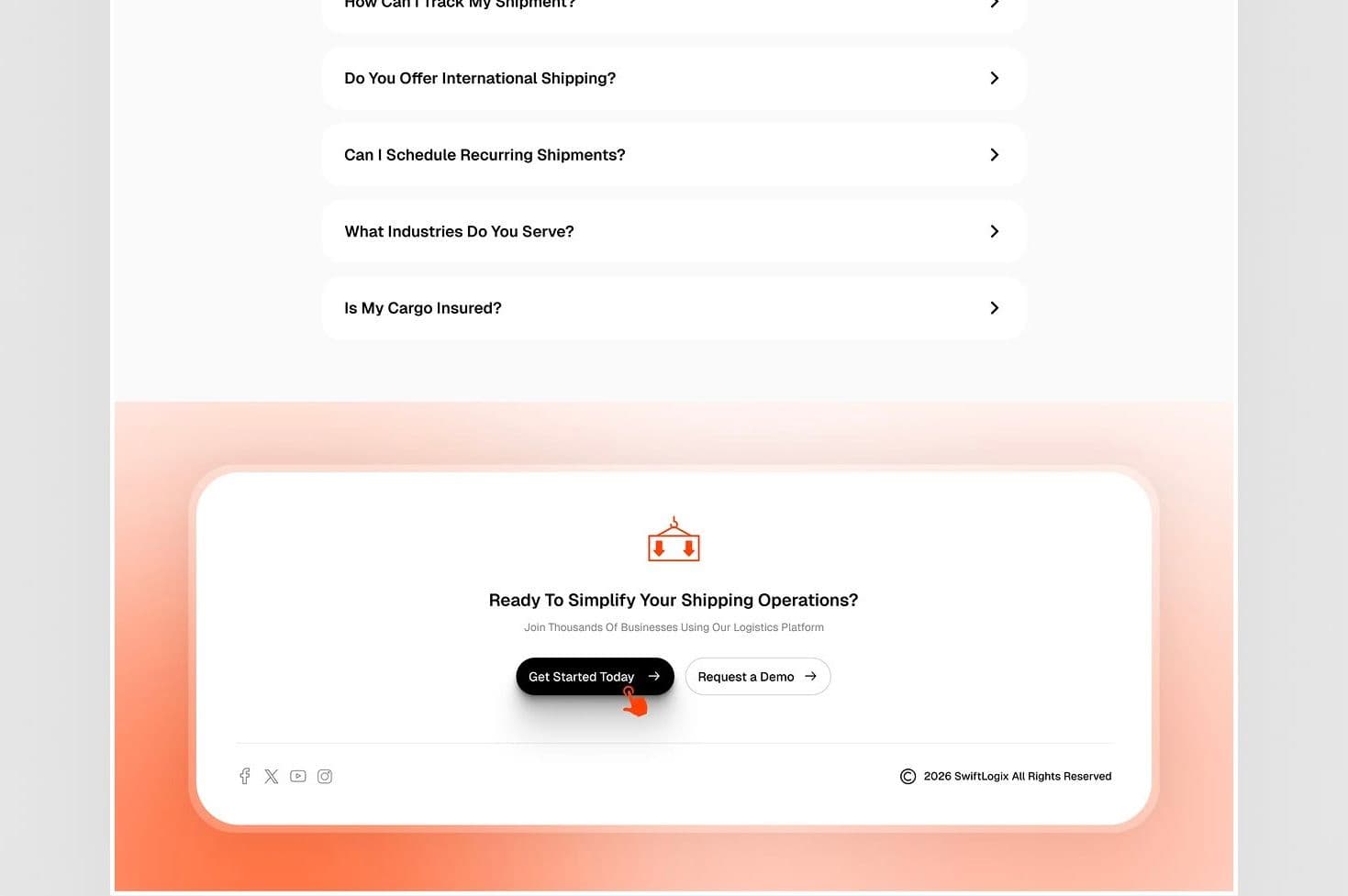 SwiftLogix – Logistics & Shipping Platform — Screenshot 5