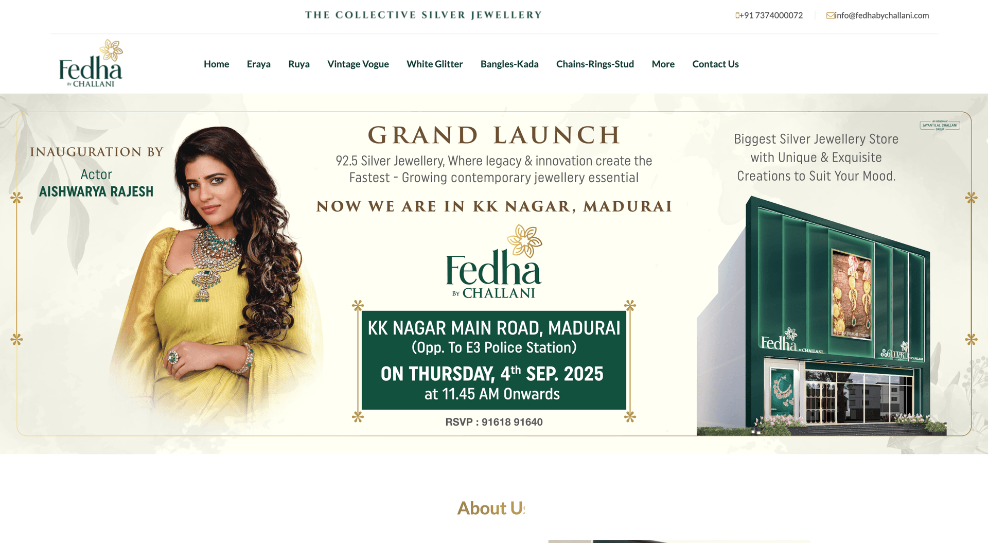 FedhaByChallani Premium Jewellery Website Hero