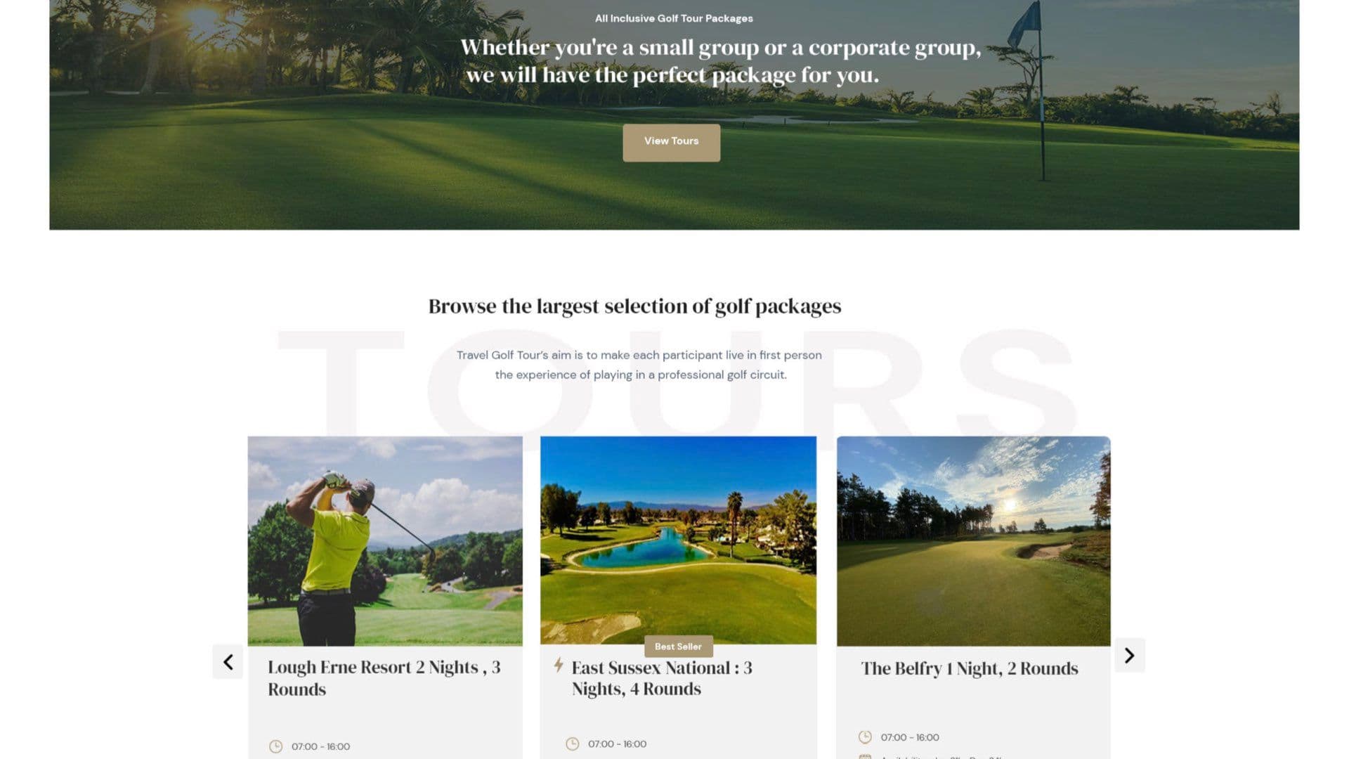 Travel Tour: Golf Tournament Hosting Platform with Live Scoreboard — Screenshot 2
