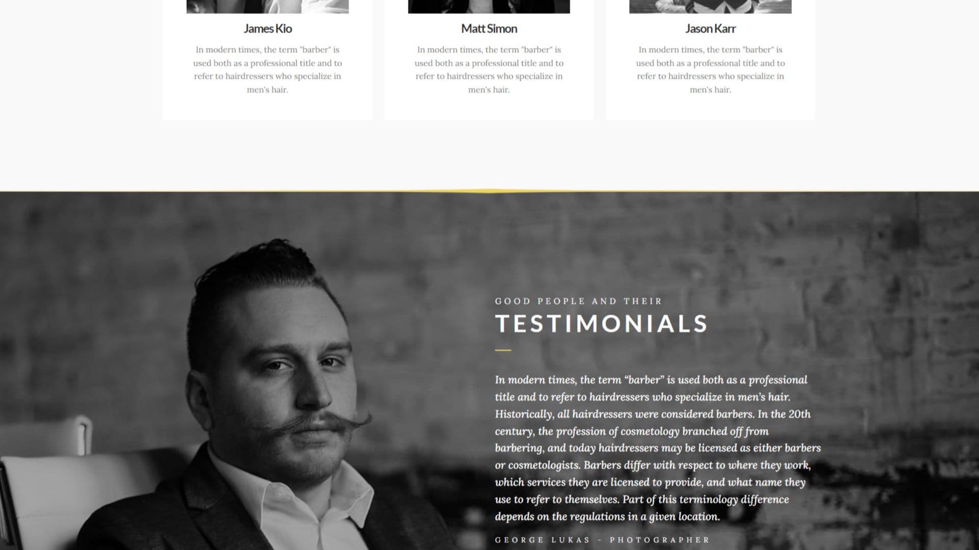 The Barber Shop NYC: Booking & Branding Website Experience — Screenshot 4