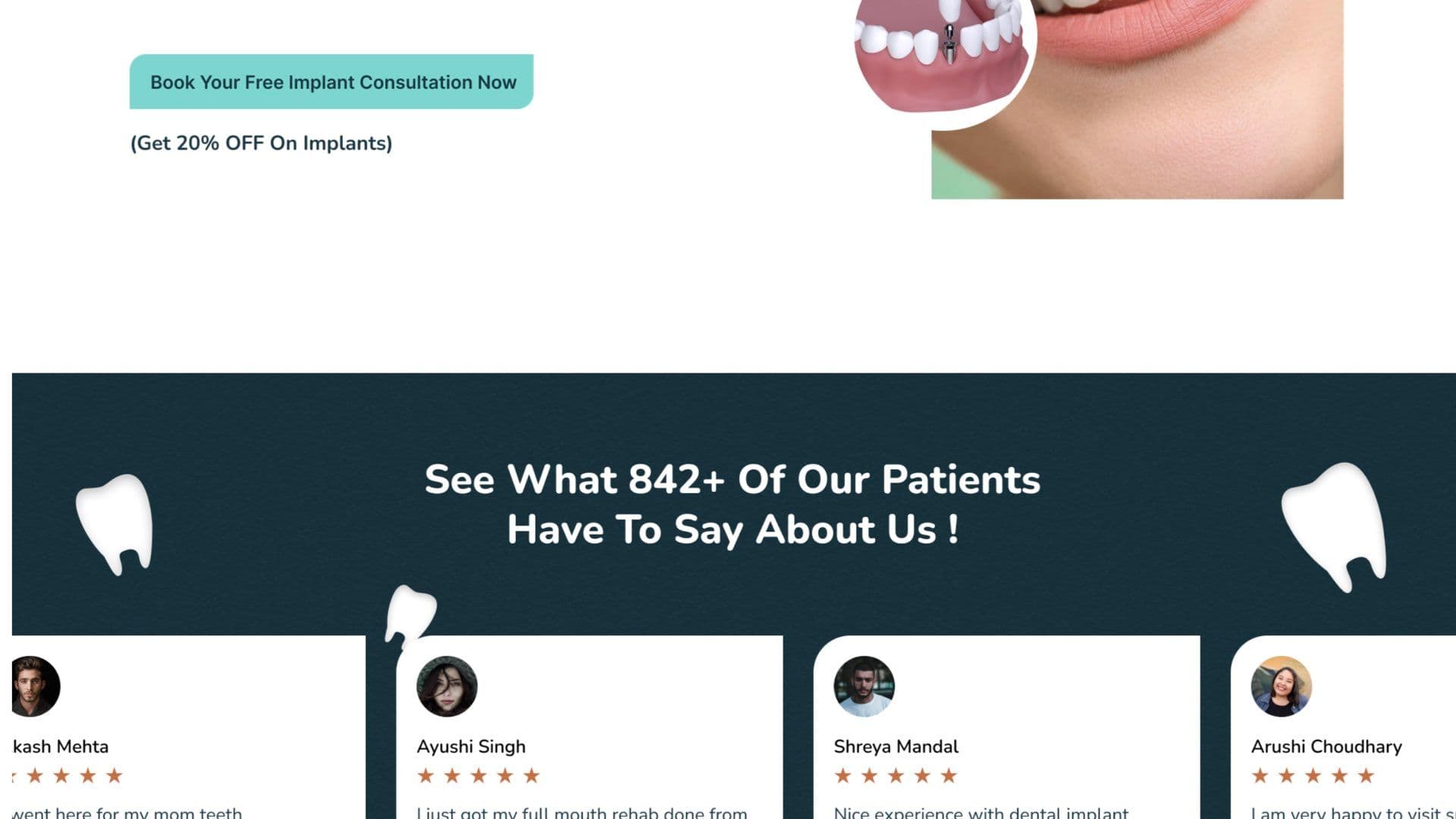 Smile: Modern Website for Dental Care & Appointment Booking 2