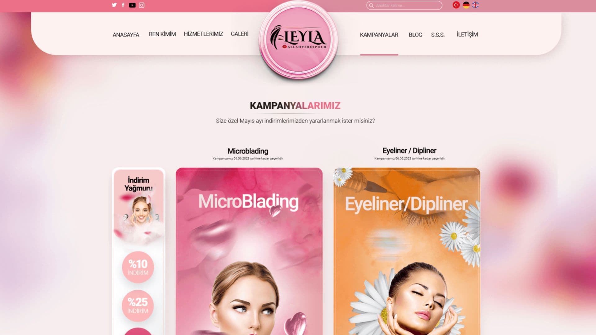 Leyla: Luxury Beauty Products & In-Store Service Booking Website 6