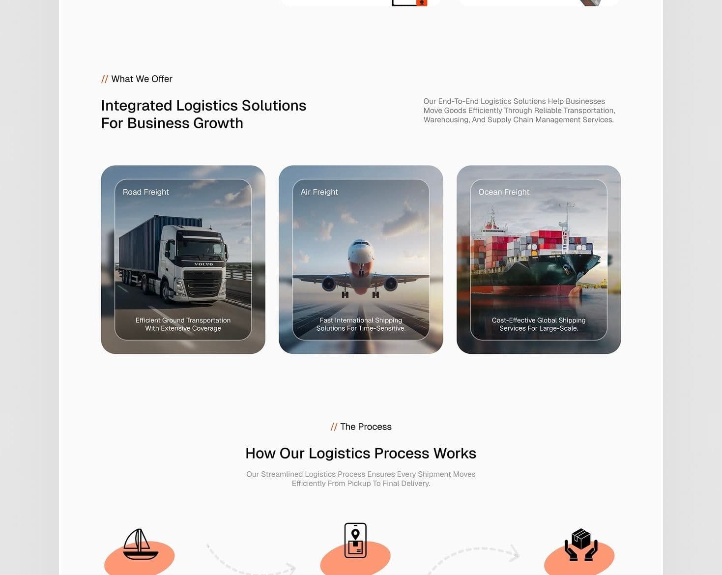 Modern Logistics & Freight Management Website for Global Shipping & Supply Chain Solutions 3