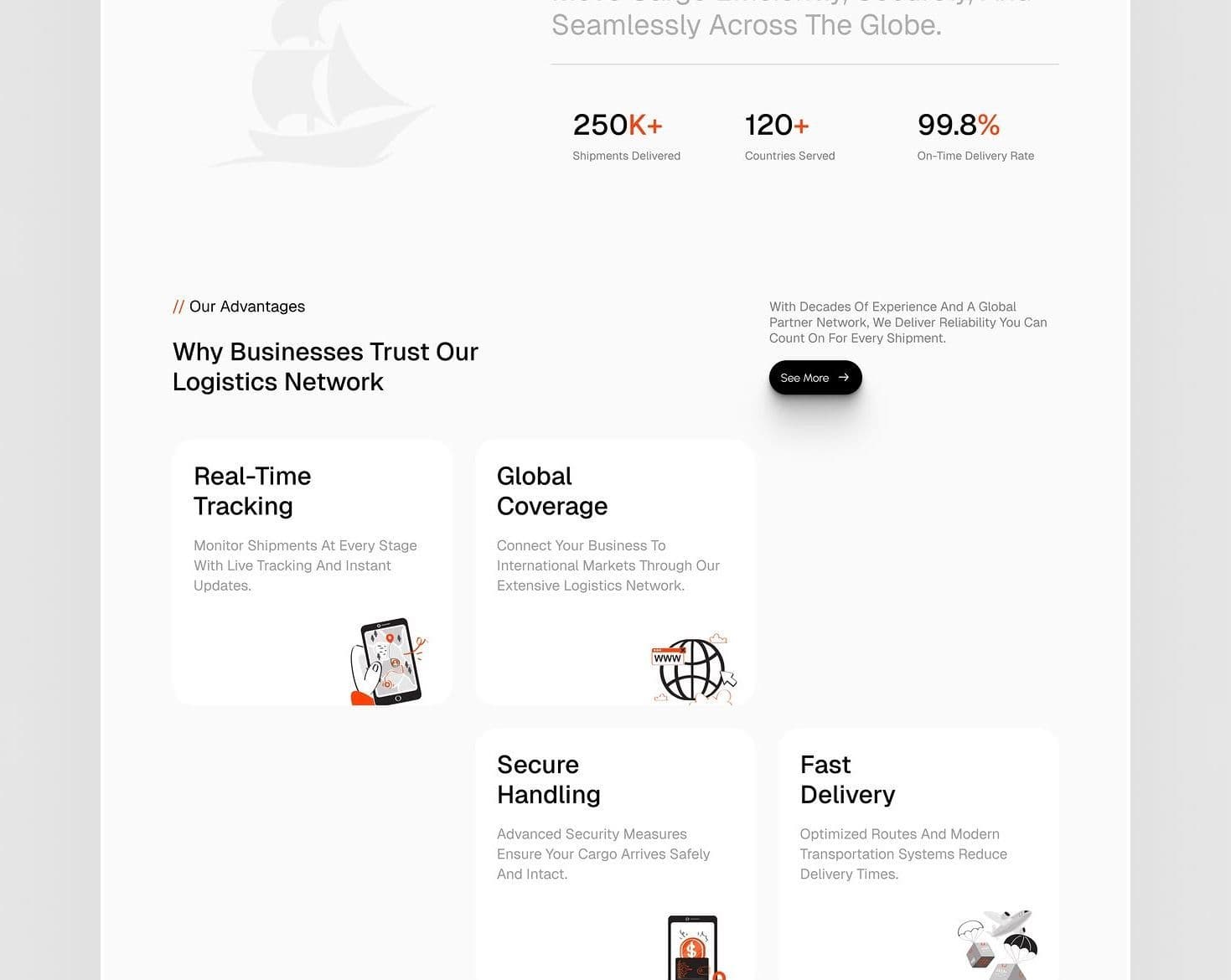 Modern Logistics & Freight Management Website for Global Shipping & Supply Chain Solutions 2