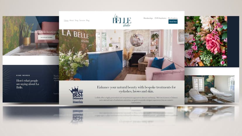 La Belle Studio - Beauty studio website with appointment feature