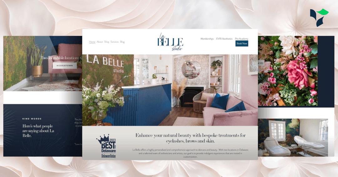 La Belle Studio: Beauty Studio Website with Appointments & Online Shop