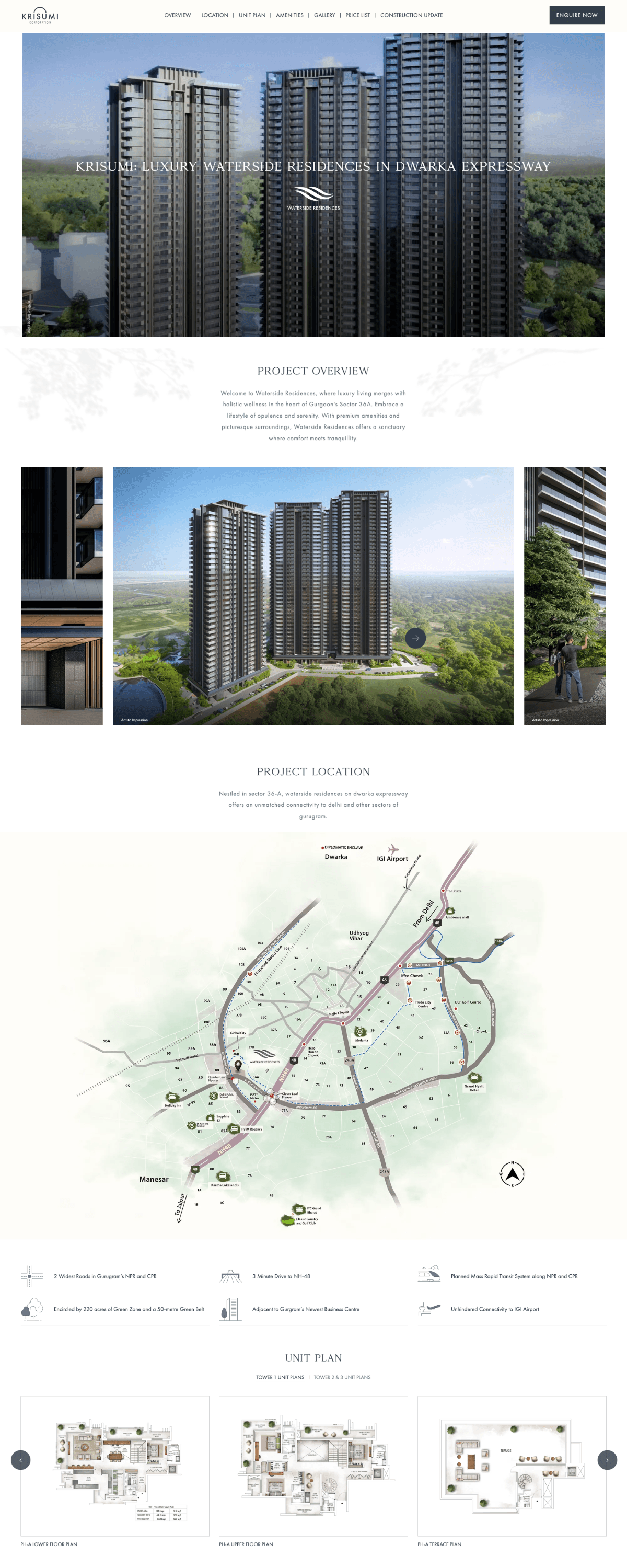 Krisumi Corporate Website for India's First Indo-Japanese Luxury Real Estate JV 4