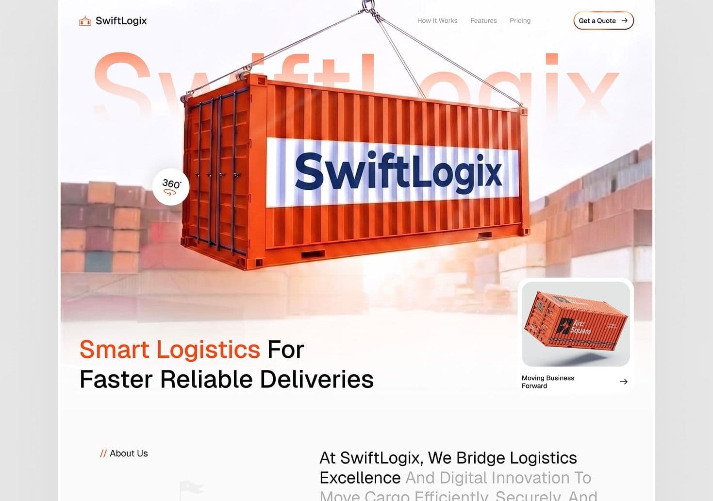 SwiftLogix – Logistics & Shipping Platform — Screenshot 1