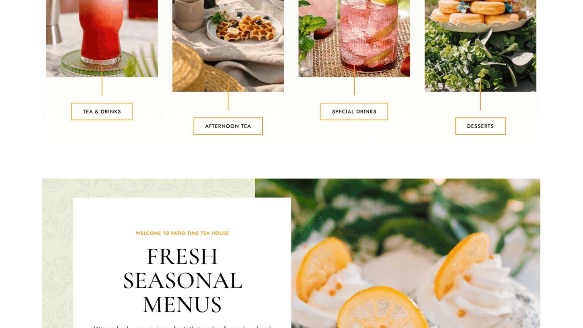 Patio Time Café: Website with Menu, Table Booking & Customer Feedback — Screenshot 3