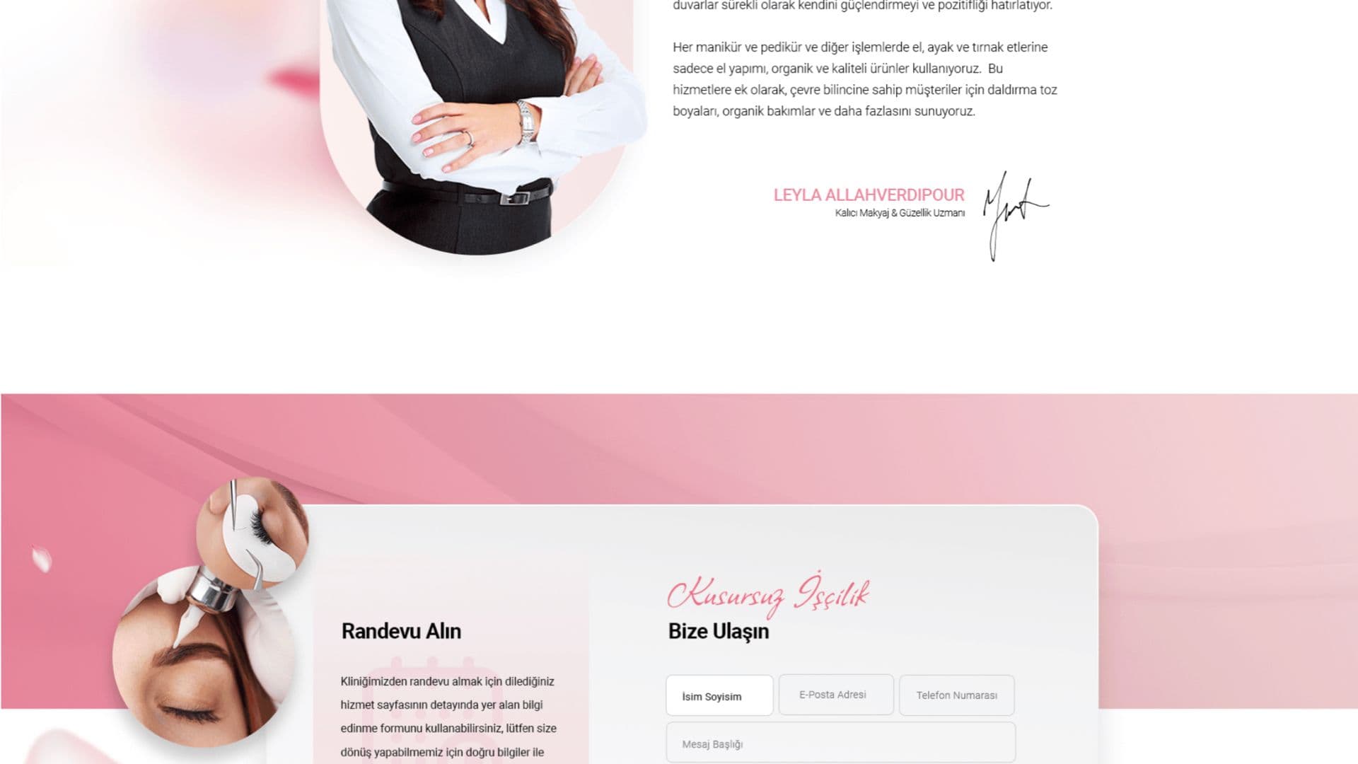 Leyla: Luxury Beauty Products & In-Store Service Booking Website — Screenshot 3