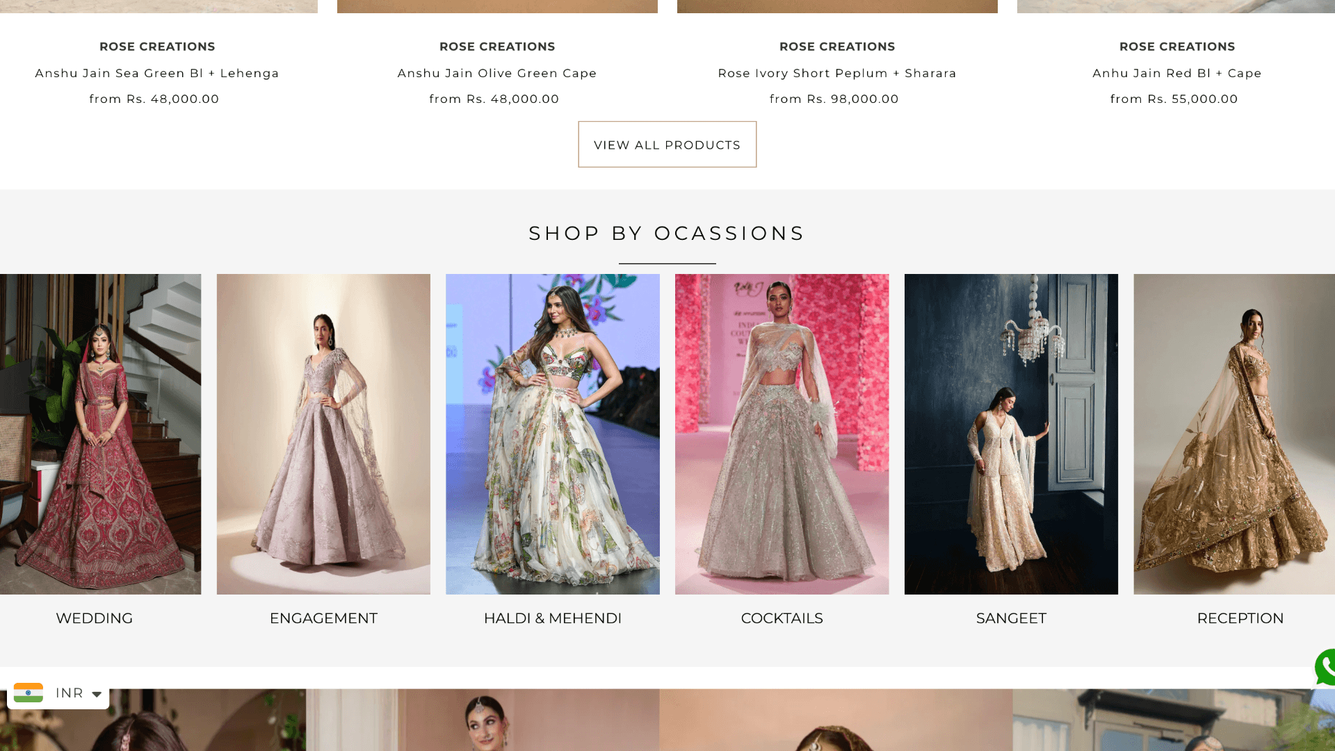 Rose Creations: Premium Couture & Bridal Fashion E-Commerce Store 3