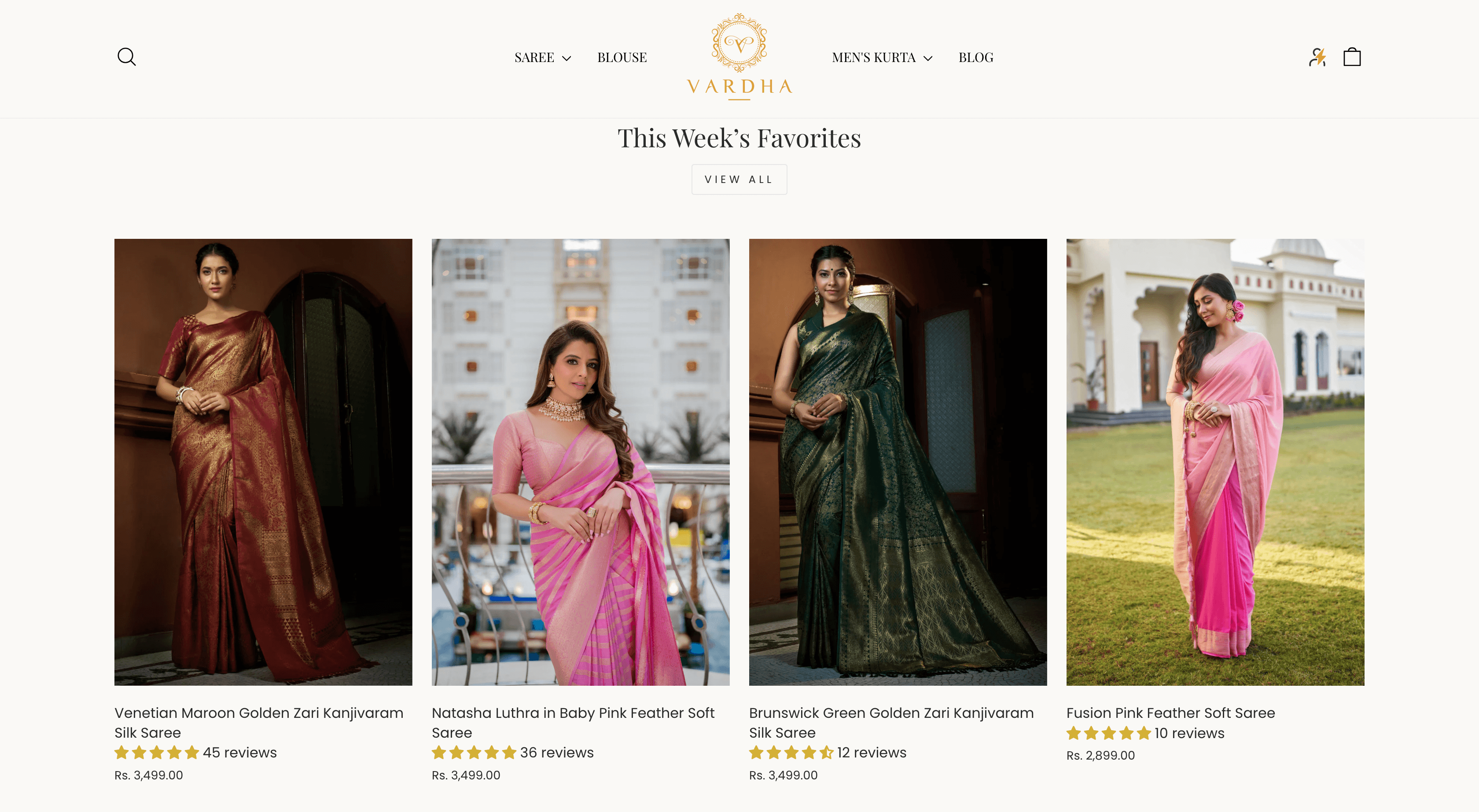 House of Vardha: Online Ethnic Fashion Store for Sarees & Indian Wear — Screenshot 3