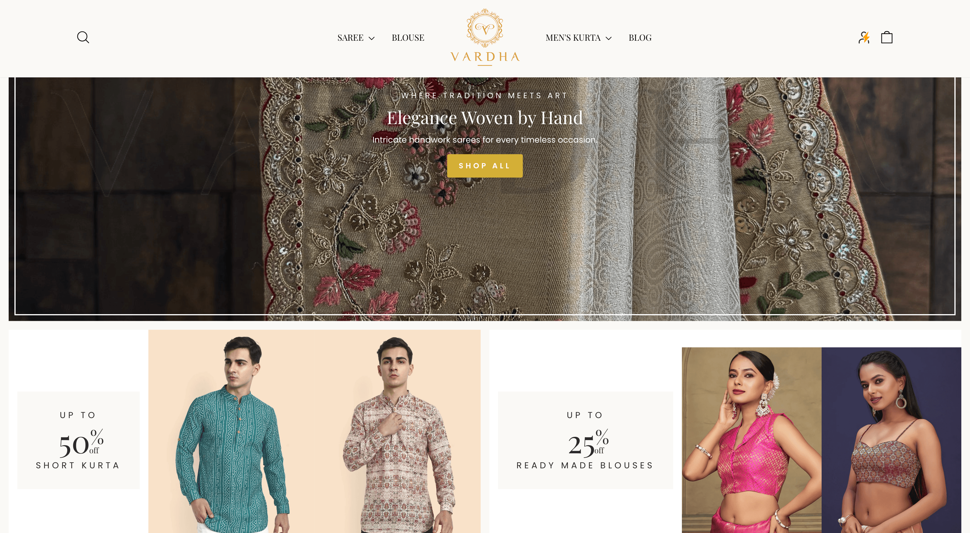 House of Vardha: Online Ethnic Fashion Store for Sarees & Indian Wear — Screenshot 6