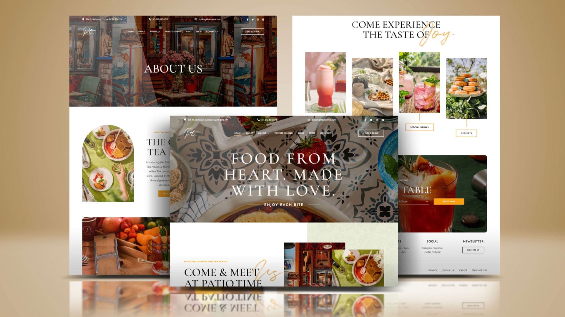 Patio Time Café: Website with Menu, Booking & Feedback