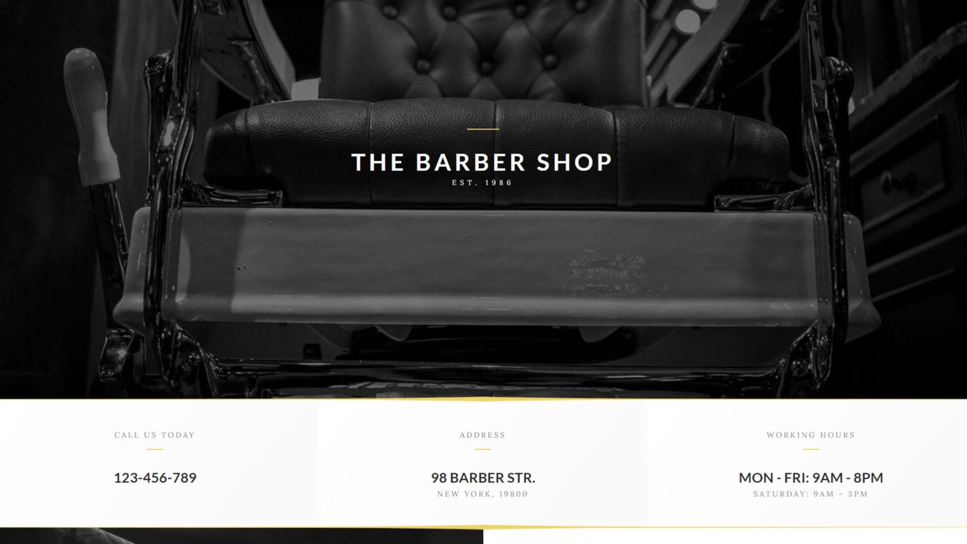 The Barber Shop NYC: Booking & Branding Website Experience