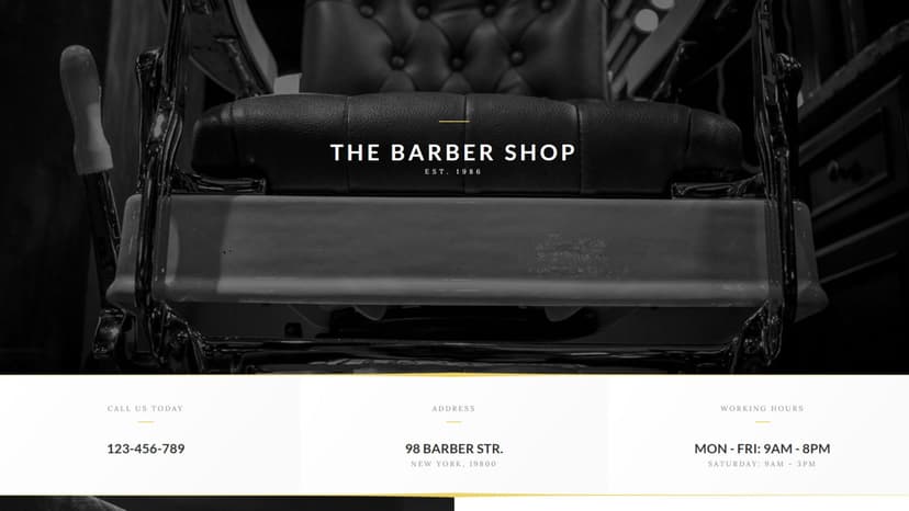 The Barber Shop NYC: Booking & Branding Website Experience