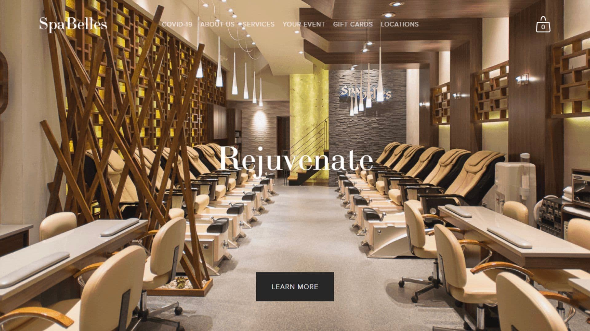 SpaBelles: Elegant Website for a Luxury Spa Experience — Screenshot 1