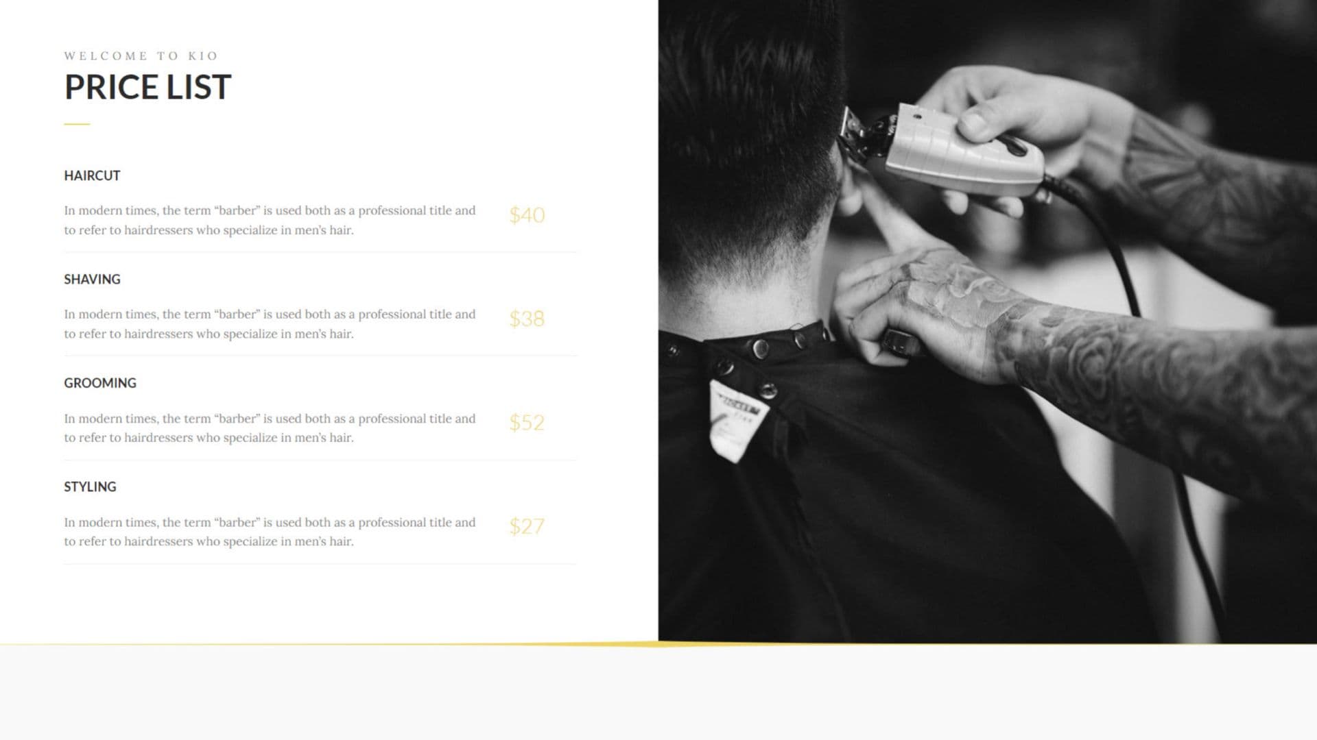The Barber Shop NYC: Booking & Branding Website Experience — Screenshot 3