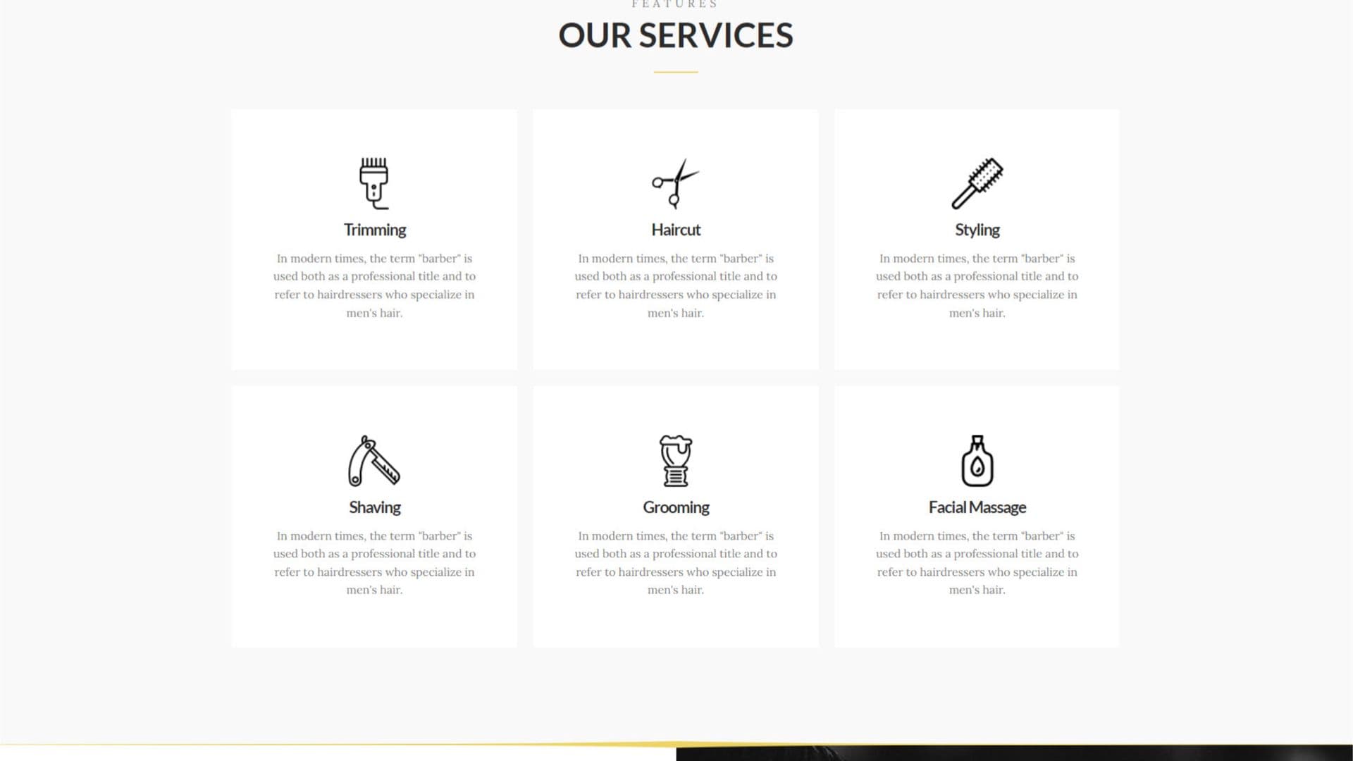 The Barber Shop NYC: Booking & Branding Website Experience — Screenshot 2