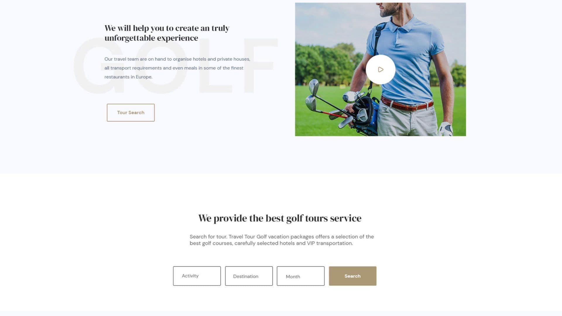 Travel Tour: Golf Tournament Hosting Platform with Live Scoreboard — Screenshot 3