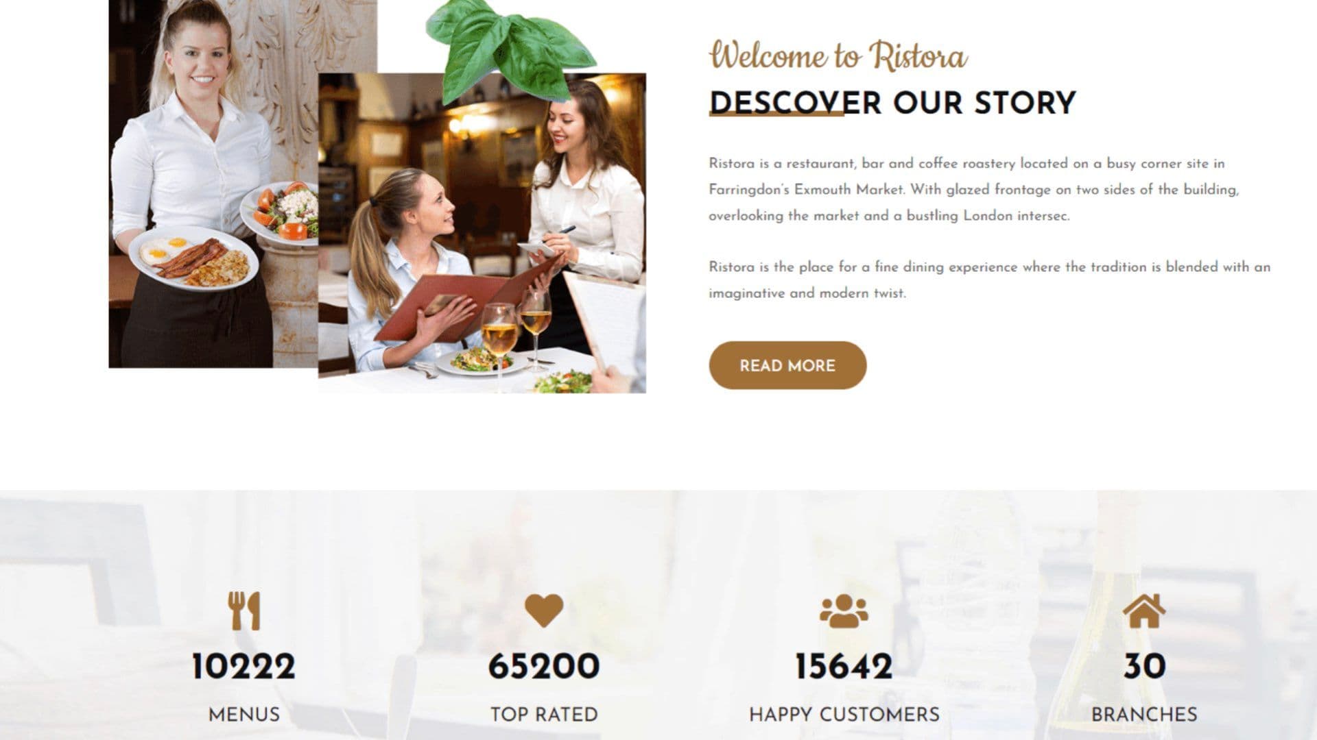 Ristora: Chinese Restaurant Website with Reservation & Table Ordering — Screenshot 1