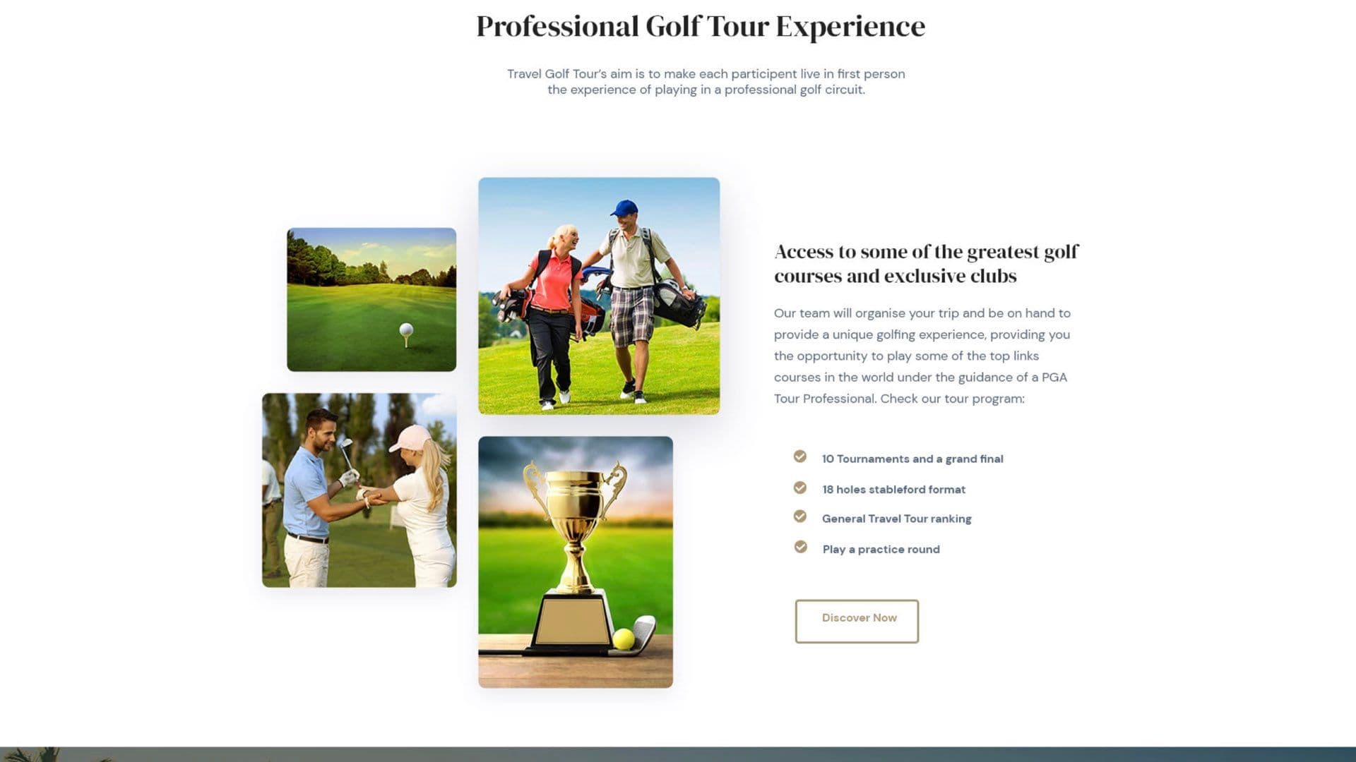 Travel Tour: Golf Tournament Hosting Platform with Live Scoreboard — Screenshot 1
