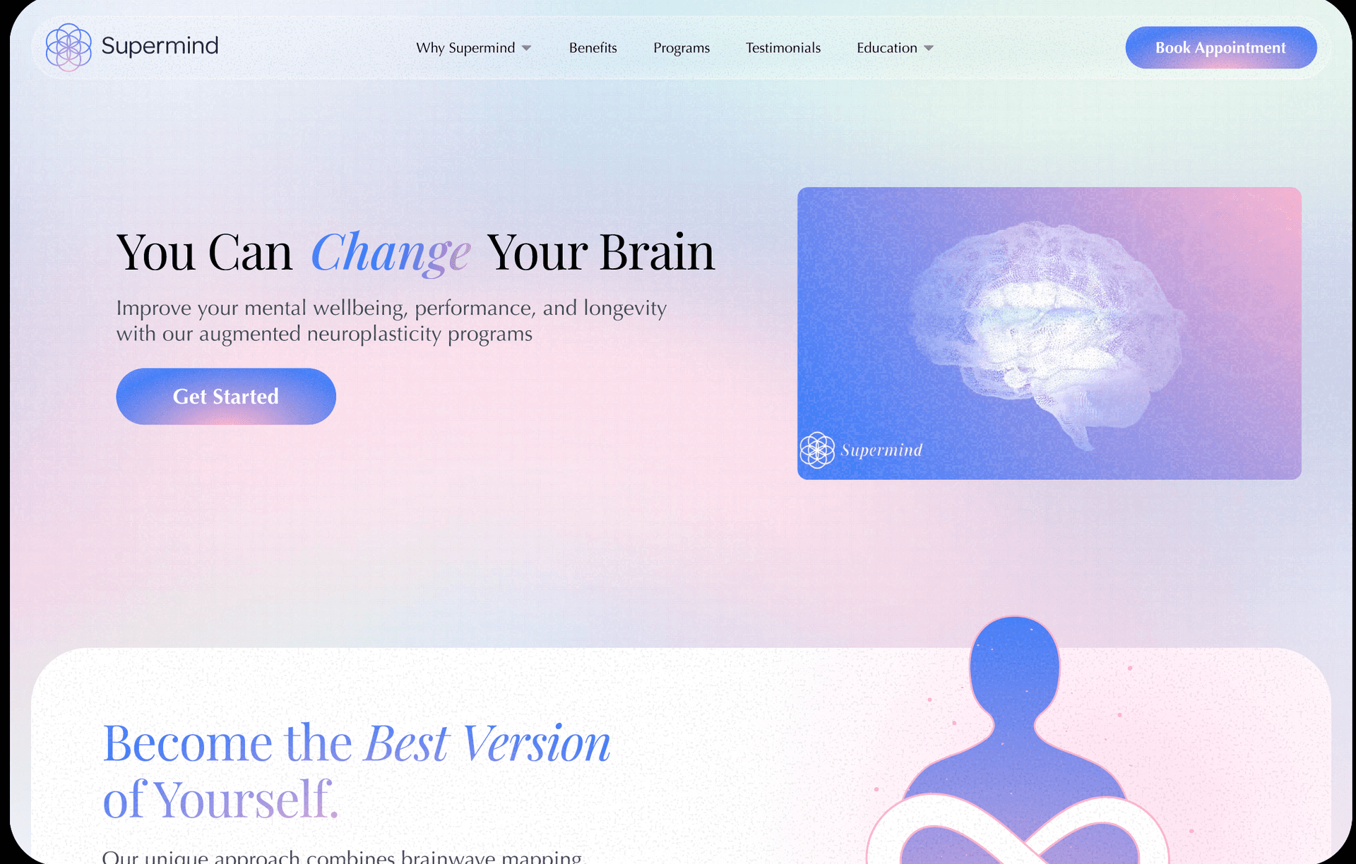 Supermind: Brainwave Mapping & Personalized Mind Training Platform home