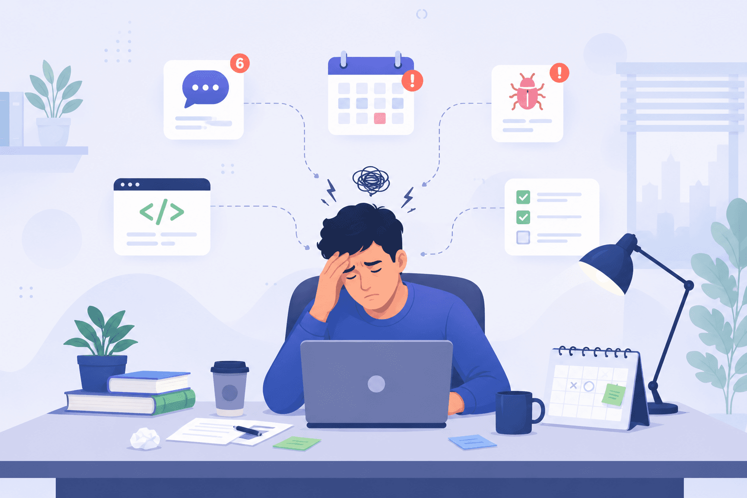 Freelance developer juggling multiple responsibilities on a single project
