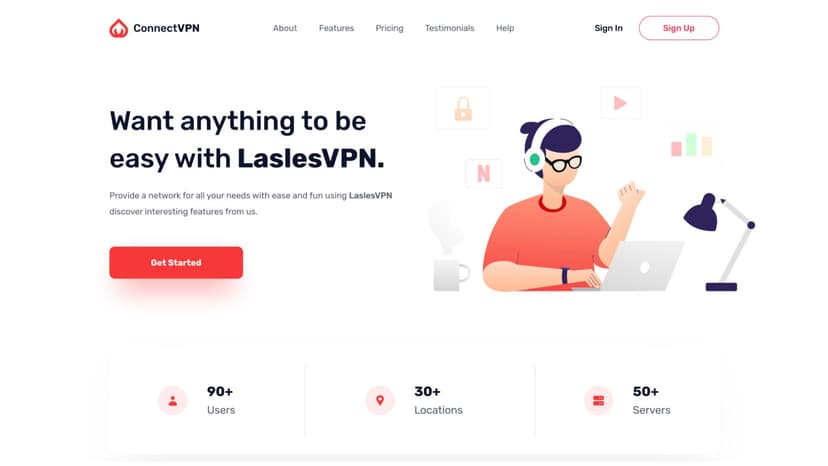 ConnectVPN: Modern Brand Website for a Secure VPN Service