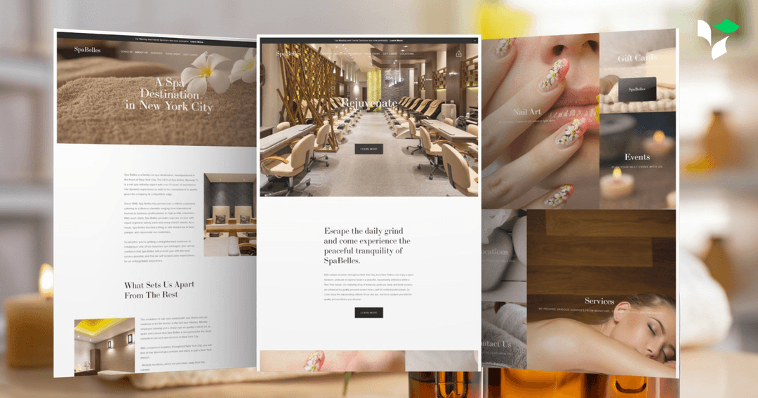 SpaBelles: Elegant Website for a Luxury Spa Experience